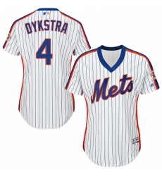 Womens Majestic New York Mets 4 Lenny Dykstra Replica White Alternate Cool Base MLB Jersey