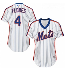 Womens Majestic New York Mets 4 Wilmer Flores Authentic White Alternate Cool Base MLB Jersey