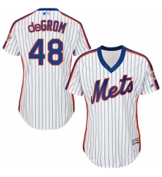 Womens Majestic New York Mets 48 Jacob deGrom Authentic White Alternate Cool Base MLB Jersey