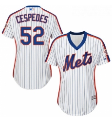 Womens Majestic New York Mets 52 Yoenis Cespedes Authentic White Alternate Cool Base MLB Jersey