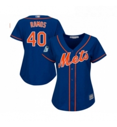 Womens New York Mets 40 Wilson Ramos Authentic Royal Blue Alternate Home Cool Base Baseball Jersey 