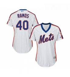 Womens New York Mets 40 Wilson Ramos Authentic White Alternate Cool Base Baseball Jersey 