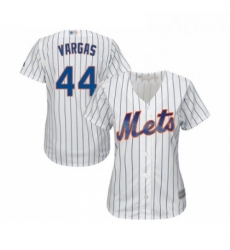 Womens New York Mets 44 Jason Vargas Authentic White Home Cool Base Baseball Jersey 