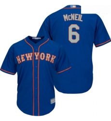 Mets #6 Jeff McNeil Blue 28Grey NO  Cool Base Stitched Youth Baseball Jersey