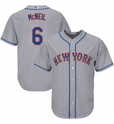 Mets #6 Jeff McNeil Grey Cool Base Stitched Youth Baseball Jersey
