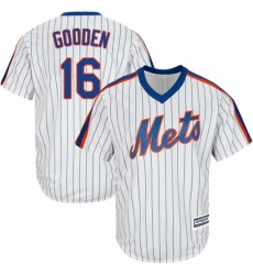 Youth Majestic New York Mets 16 Dwight Gooden Authentic White Alternate Cool Base MLB Jersey
