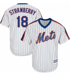 Youth Majestic New York Mets 18 Darryl Strawberry Replica White Alternate Cool Base MLB Jersey