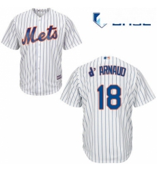 Youth Majestic New York Mets 18 Travis dArnaud Authentic White Home Cool Base MLB Jersey