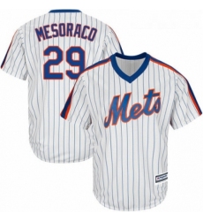 Youth Majestic New York Mets 29 Devin Mesoraco Authentic White Alternate Cool Base MLB Jersey 