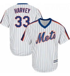 Youth Majestic New York Mets 33 Matt Harvey Replica White Alternate Cool Base MLB Jersey