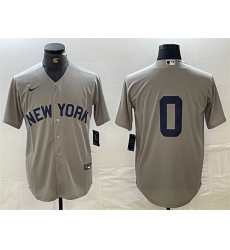 Men New York Yankees 0 Marcus Stroman Grey Cool Base Stitched Baseball Jersey