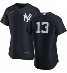 Men New York Yankees 13 Joey Gallo Men Nike Black Authentic Alternate MLB Jersey