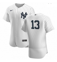 Men New York Yankees 13 Joey Gallo Men Nike White Authentic Home MLB Jersey
