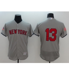 Men New York Yankees 13 No name Grey Elite Independent Edition 2021 MLB Jerseys