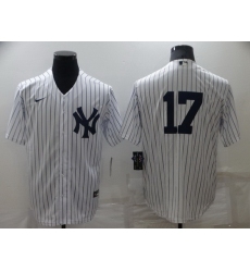 Men New York Yankees 17 Aaron Boone White Cool Base Stitched Baseball jersey