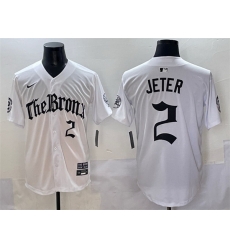 Men New York Yankees 2 Derek Jeter White 27Gothic Legacy Edition 27 Vapor Premier Limited Stitched Baseball Jersey Men New York Yankees 2 Derek Jeter White 27Gothic Legacy Edition 27 Vapor Premier Limited Stitched Baseball Jersey