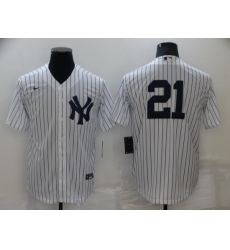 Men New York Yankees 21 Paul O 27Neill White Cool Base Stitched Baseball jersey
