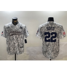 Men New York Yankees 22 Juan Soto 2024 Arctic Camo Stitched Baseball Jersey