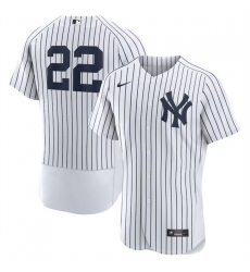 Men New York Yankees 22 Juan Soto White Flex Base Stitched Baseball Jersey