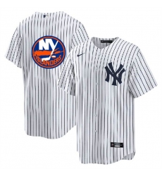 Men New York Yankees  26 Islanders White Cool Base Stitched Jersey