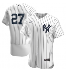 Men New York Yankees 27 Giancarlo Stanton Men Nike White Home 2020 Flex Base Player Team MLB Jersey