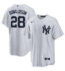 Men New York Yankees 28 Josh Donaldson White Cool Base Stitched Baseball jersey