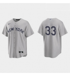 Men New York Yankees 33 Tim Locastro Men Nike Gray 2021 Field of Dreams Game MLB Jersey