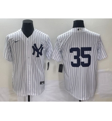 Men New York Yankees 35 Clay Holmes White Cool Base Stitched Baseball Jersey