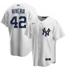Men New York Yankees 42 Mariano Rivera White Cool Base Stitched Baseball jersey