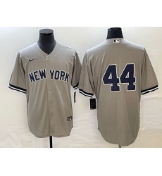 Men New York Yankees 44 Reggie Jackson Gray Cool Base Stitched Baseball Jersey