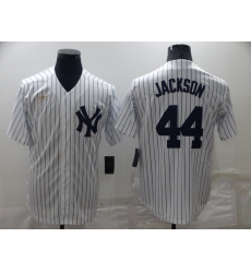 Men New York Yankees 44 Reggie Jackson White Cool Base Stitched Baseball Jerse