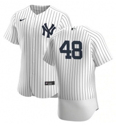 Men New York Yankees 48 Anthony Rizzo White Flex Base Stitched Baseball Jersey