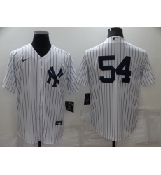 Men New York Yankees 54 Aroldis Chapman White Cool Base Stitched Baseball jersey