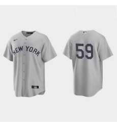 Men New York Yankees 59 Luke Voit Men Nike Gray 2021 Field of Dreams Game MLB Jersey