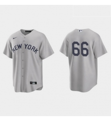 Men New York Yankees 66 Kyle Higashioka Men Nike Gray 2021 Field of Dreams Game MLB Jersey