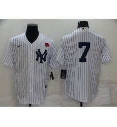 Men New York Yankees 7 Mickey Mantle White Cool Base Stitched Baseball Jerseys