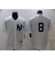 Men New York Yankees 8 Yogi Berra White Cool Base Stitched Baseball jersey