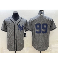 Men New York Yankees 99 Aaron Judgey Grey Cool Base Stitched Jersey