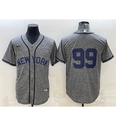 Men New York Yankees 99 Aaron Judgey Grey Cool Base Stitched JerseyS