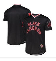 Men New York Yankees Black V Neck Stitched Jersey