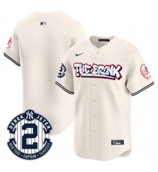 Men New York Yankees Blank Cream The Bronx Graffiti V2 Vapor Limited Stitched Baseball Jersey