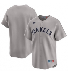 Men New York Yankees Blank Gray Cooperstown Collection Limited Stitched Baseball Jersey