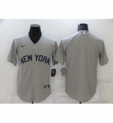 Men New York Yankees Blank Gray Game 2021 Field of Dreams Jersey