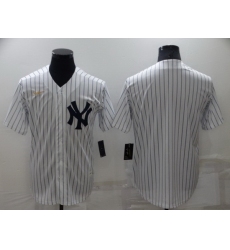 Men New York Yankees Blank White Cool Base Stitched jersey