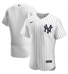 Men New York Yankees Men Nike White Home 2020 Flex Base Official Team MLB Jersey