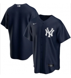 Men New York Yankees Nike Blue Blank Jersey