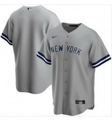 Men New York Yankees Nike Gray Blank Jersey
