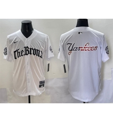 Men New York Yankees Team Big Logo White  27Gothic Legacy Edition 27 Vapor Premier Limited Stitched Baseball Jersey 002