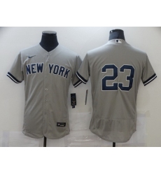 Men Nike New York Yankees 23 Don Mattingly Gray MLB Jersey