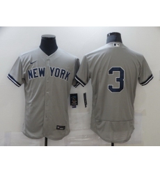 Men Nike New York Yankees 3 Babe Ruth Gray MLB Jersey